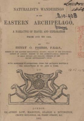 A naturalist's wanderings in the Eastern Archipelago, a narrative of travel and exploration from 1878 to 1883