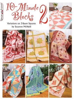 10-minute blocks 2  : Variations on 3-seam squares. Suzanne McNeill. 