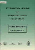 Nature appreciation and conservation : Environmental Seminar for Pre ...