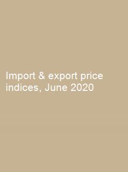 Import & export price indices, June 2020