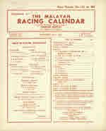 Supplement to The Malayan racing calendar, supplement no. 4 (May 1966)