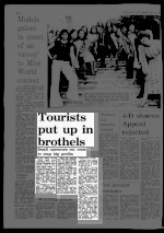 Tourists put up in brothels