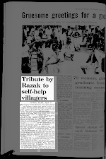 Tribute by Razak to self-help villagers